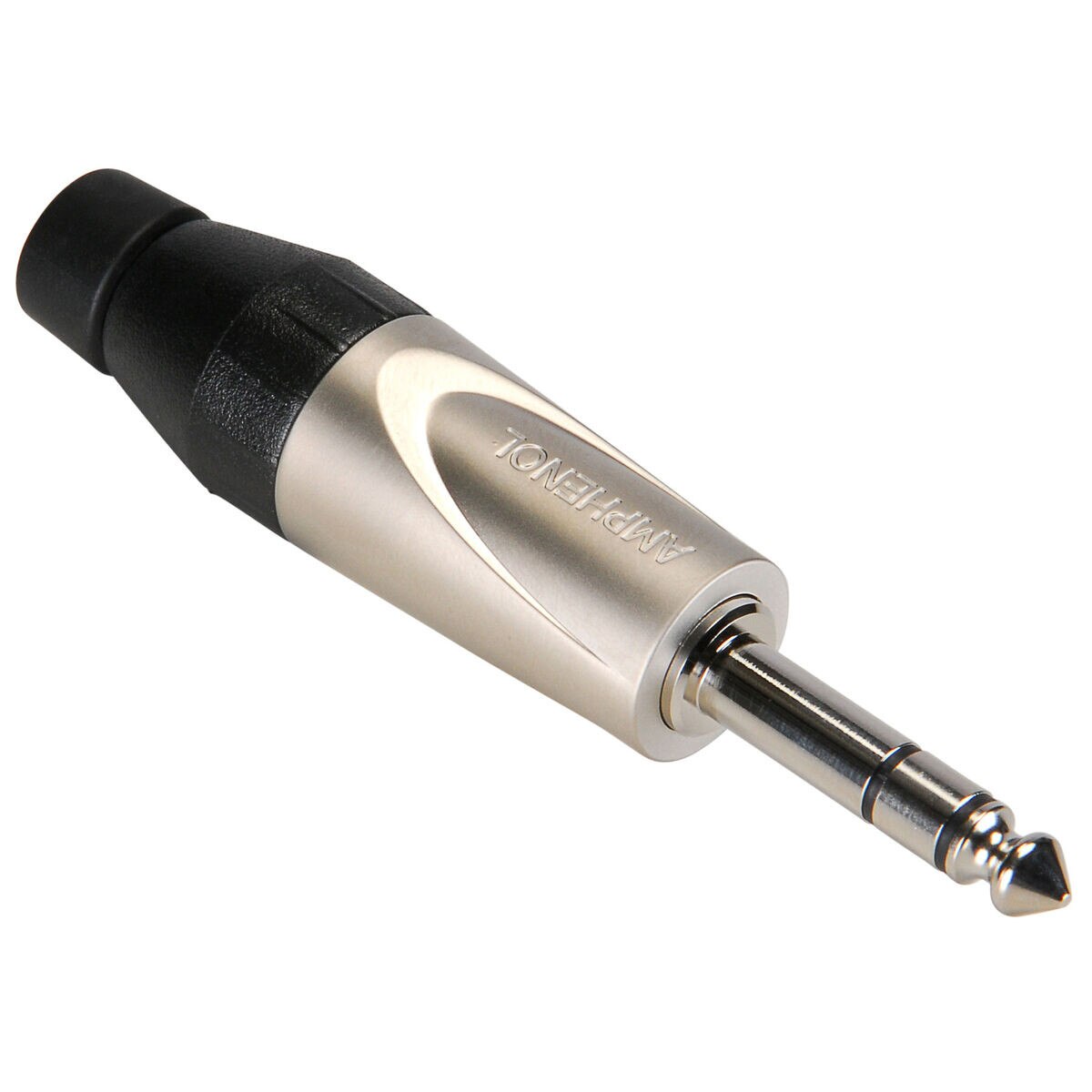 Amphenol JS3P 1/4" TRS Jumbo Phone Plug Connector Satin Nickel